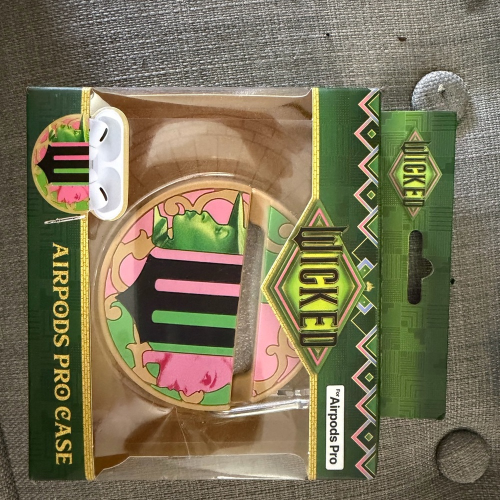 Wicked AirPods Pro Case - Gold and Pink Design